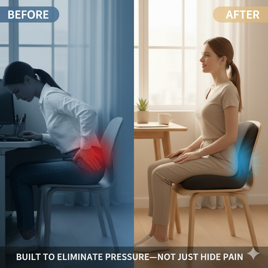 Ovani™ Ergonomic Memory Foam Seat Cushion