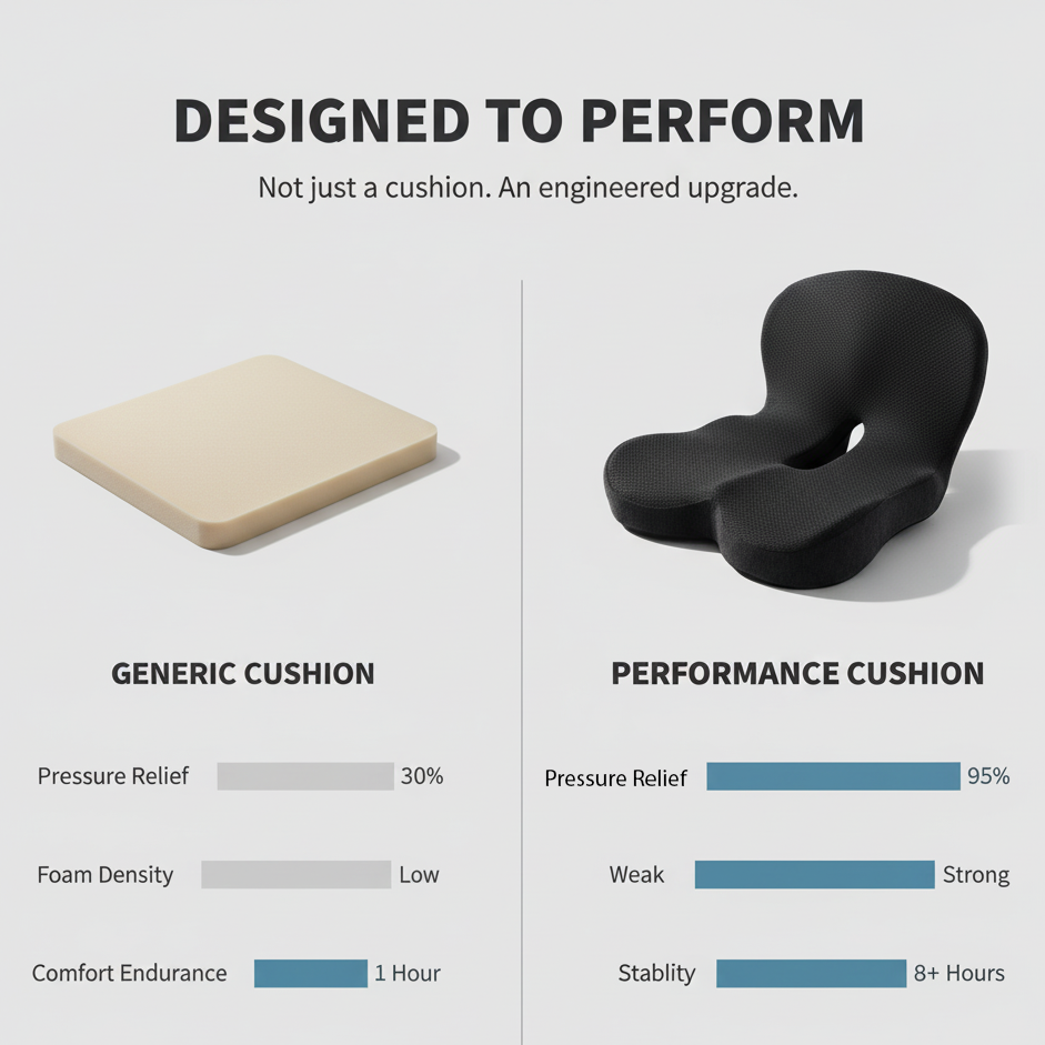 Ovani™ Ergonomic Memory Foam Seat Cushion